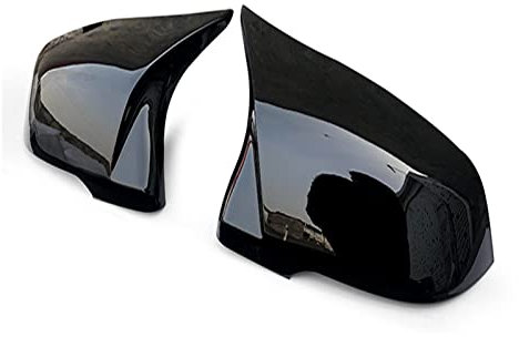 Rückspiegelkappe Für F20 F21 F22 F23 F30 F31 F32 F36 X1 E84 F87 M2 2 Stücke Auto Auto Rückansicht Seiten Spiegel Abdeckung Trim Carbon Faser Stil Spiegelkappen(Glossy Black)
