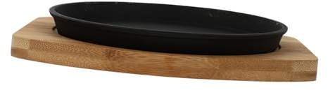 PRETYZOOM Teppanyaki Grill Plate with Round Corners Indoor Outdoor Cooking Easy to Skillet for Bbq Steak and More