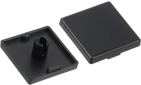 QUARKZMAN 10 Piezas de Tapón de Extremo Extruido de Nylon, Tapón de Extrusión de Perfil de Aluminio con Ranura en T de 20x20mm Estándar Europeo 2020 Estante de Almacenamiento, Negro