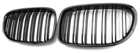 FALMDCQ Kühlergrill für die Vordere Stoßstange des Autos, Kompatibel für BMW 7 Series F01 2009-2016, Kühlergrillabdeckung aus Netzgewebe für die Stoßstange,A-Gloss Black