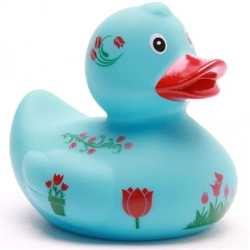 Duckshop I Traditionelle niederländische Badeenten (Badeente Tulpe -blau)