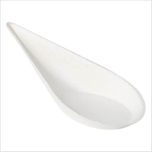 MAXI PRODUCTS - 50 Unità Cucchiaio Catering Lacrima - 10 x 4 cm - Cucchiaio Catering Canna Zucchero - Speciale Catering, Eventi, Coperchi, Degustazione, Food Trucks - CATERING