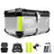 Bauletto universale per motocicletta, impermeabile, in alluminio, per vano bagagliaio, Dual Key, custodia per carrier, top box, valigetta per la conservazione di caschi (Argento, 65L)