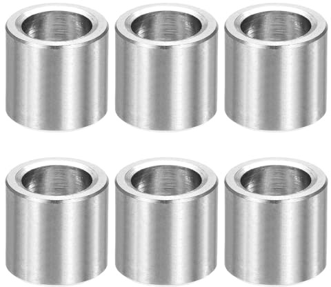 QUARKZMAN 6 Pièces Rondelles Metal, 12mm ID x 18mm OD x 18mm Longueur Rondelles Métalliques non Filetées Douilles Finition Lisse, Entretoises en Acier Inoxydable Convient pour Vis M12