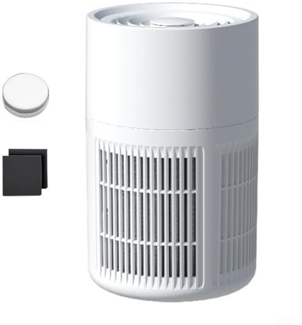 DAZZLEEX Purificador de aire portátil con filtro de carbono HEPA para el hogar y la oficina, limpiador de aire de escritorio, alimentado por USB, funcionamiento ultra silencioso con función de