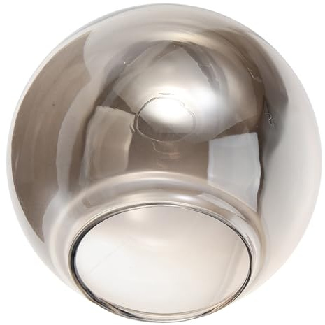 WEKADRIN Glasschirme Für Pendelleuchten Globe Lampenschirm Aus Glas Ersatzglas Für Pendelleuchte in Rauchgrau 15.00 Cm Dekorative Abdeckung Für Wohnzimmer Esszimmer Und Schlafzimmer