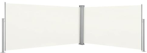 KTHLBRH Toldo Lateral Retráctil con Pantalla Doble Cara, Protección UV y Base Estable para Terraza, Jardín, Patio o Balcón, Ajustable hasta 600 cm