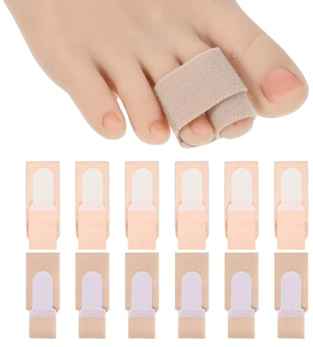 12 Piezas Corrector Dedo Martillo, Correctores de Dedos del Pie, Separador Dedos, para Alinear Dedo Torcidos o Superpuestos
