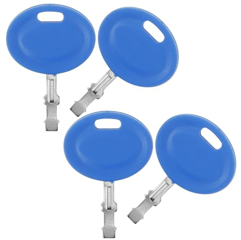 YARNOW Llave de Arranque del Cortacésped Azul Metal Plástico 4 Piezas | Repuestos de Encendido, Precisión y Alta Compatibilidad, Diseño Fácil de Usar,