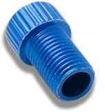 SYSTEM-S Ventil Adapter Ventiladapter Presta auf Schrader von Fahrradventil auf Autoventil in Blau