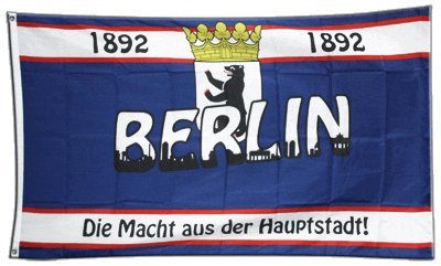 Flaggenfritze Fahne/Flagge Berlin 1892 Die Macht aus der Hauptstadt + gratis Sticker