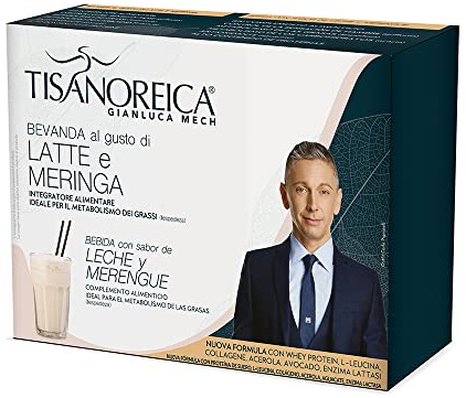 Gianluca Mech - Bebida Energética y Proteica de Leche y Merengue Gluten Free, Suplemento Dietético - 116gr