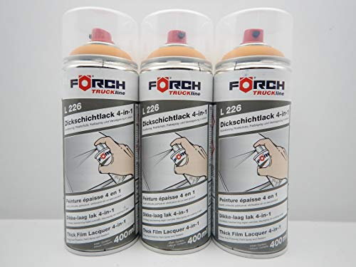 Förch 4 in 1 GELB BAUMASCHINE DICKSCHICHTLACK LACK SPRAY SPRAYDOSE 400ML (3)