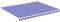 vidaXL Tissu de Remplacement pour Auvent Toile d'Auvent Tissu de Rechange pour Store Banne de Jardin Patio Terrasse Extérieur Bleu et Blanc 4,5x3,5 m