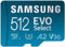 SAMSUNG EVO Select Micro SD-Memory-Card + Adapter, 512GB microSDXC 130MB/s Full HD & 4K UHD, UHS-I, U3, A2, V30, Expanded Storage for Android Smartphones, Tablets, Nintendo-Switch (MB-ME512KA/AM)