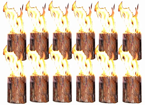 Schwedenfeuer 12 Stück Baumfackel Finnenfackel Gartenfackel Fackel H 19 cm D 9-14 cm