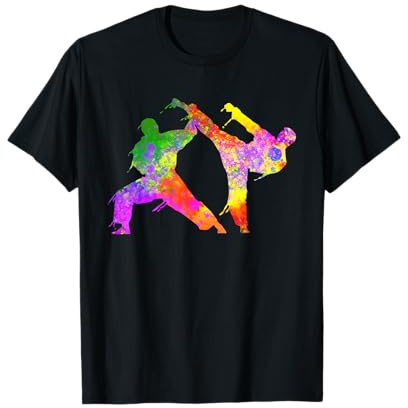Jiu Jitsu Éclaboussures de peinture pour enfants Jujitsu Judo Maman T-Shirt