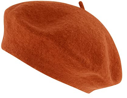 Concept One Damen C & C California Classic Wool French Barett Herren Baskenmütze, Rost, Einheitsgröße