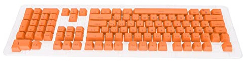 Dye Sublimation PBT Keycaps for Mechanical Keyboard, 106-Key Gaming Custom Keycaps Suitable for Most Layout Keyboard, Injection Molding OEM Height Light Transmission DIY Keycaps (Orange)
