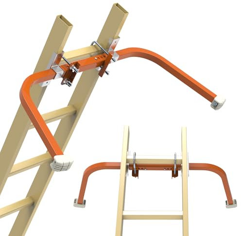 Leiterstabilisator, Flügelspannweite/Wandverlängerungsleiter, Abstandsarme, Verlängerungsleiter-Zubehör für Dachrinne, robuste Verlängerungsleiter, Stabilisator für Dachleitern, Dachrinne (Orange)