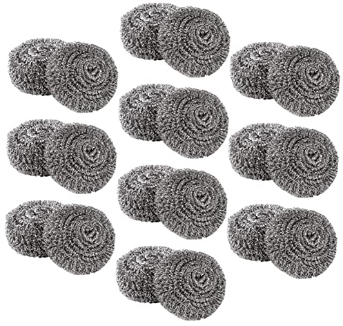 SOLUSTRE 20stücke Metallschrubber Geschirrbürste Grillstein-reinigungsblock Topfwaschwerkzeug Für Hause Pfannenschrubber Aus Stahl Spülbürste Topfreinigung Stahlschrubber Topfschrubber