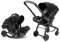 Doona X Baby Car Seat & Travel Stroller Nitro Black - Convertible 0+ Car Seat and Pram with 3 Recline Positions - Ergonomic Pushchair and Travel System - ISOFIX Base Sold Separately