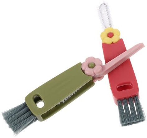 Beavorty 6pcs Portable Bottle Cleaner Multi-functional Handle Cup Brush for Cleaning of Bottles Teacups and Household Utensils