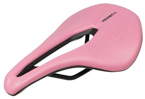 Fahrradsattel Herren Ultraleichtes, atmungsaktives, bequemes Sitzkissen, Fahrrad-Rennsattel, Fahrradsitz, MTB, Rennrad, Sattel, Teile, Komponenten Fahrradsattel (Color : Pink)