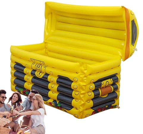 Floating Ice Bucket - Inflatable Beverage Cooler, Insulated Pool Beverage Cooler | Reusable Large Capacity Floating Drink Holder, Multifunctional Floating Ice Chest for Wine, Beer, Soda and Cocktail