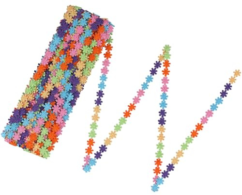BEEFLYING Cinta de Encaje con Adorno de Margaritas de Seis Colores para Coser y Hacer Manualidades, decoración del hogar. 1,3 cm de Ancho, 15 Yardas.