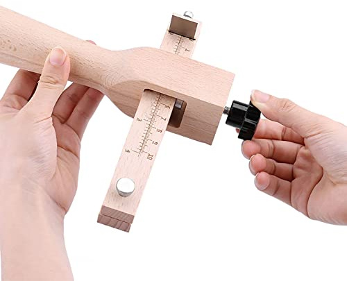 Leather Strap Cutter Hand Leather Cutting Tool with 3 Removable Blades, leather strip cutr Wooden Adjustable Leather Cutter Craft Tools, leather strap cutr with 3 Removable Blades, Wooden Adjustable L