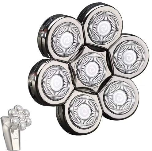 BAAQII Teste di ricambio per rasoio elettrico 7D per 7 testine rotanti rasoi elettrici lame universali testa di ricambio rasoi per uomini calvi