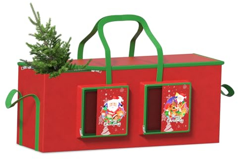 BrightArk Weihnachtsbaum Aufbewahrungstasche, für Künstlich Demontierte Weihnachtsbäume bis zu 210cm, 600d-Oxford-Tasche Wasserdichte Aufbewahrungstasche, mit Reißverschluss & Tragegriffen