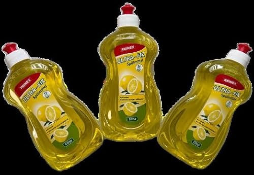 Spülfix Spülmittel, 3 x 500 ml, Zitrusduft, Extra Fettlösekraft, PH-Neutral