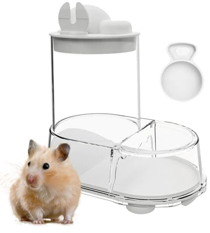 Ruwshuuk Ciotola per Cibo per Criceti | Alimentatore Automatico per Piccoli Animali,Erogatore Acqua Smontabile Grande Capacità Stabile Per Topi Ricci Furetti Cincillà Piccioni e Pappagalli