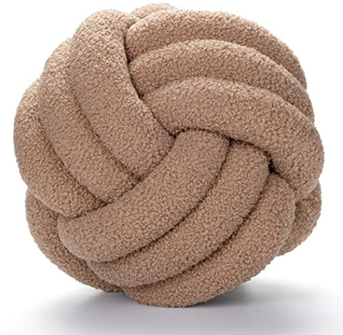Knotenkissen, handgefertigtes gestricktes Ballkissen, kreatives Plüsch-Knotenkissen für Sofa, Lendenwirbelstütze, Heimdekoration