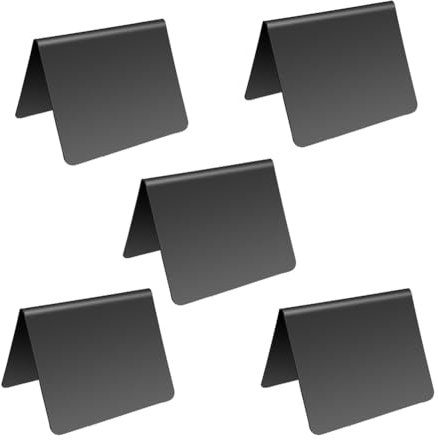Dxcaicc Mini Tafel Schilder, Essen Zeichen Für Buffet, Mini Tafel Schilder, PVC Material 5 Packungen Mini Tafel Zeichen Für Kreide Zeichen Für Essen, Party,4x3 inch