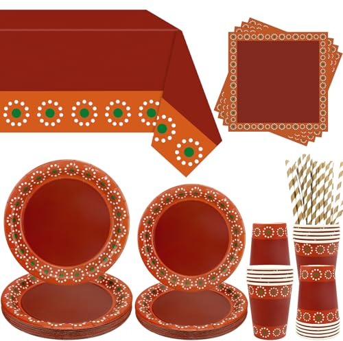 Obussgar De Barro Mexicanos partydekoration – Cielito Lindo partydekorationsartiklar, inklusive tallrikar, muggar, servetter, bordsdukar – för 20 personer