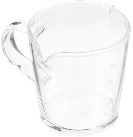 Alipis Taza Transparente de Vidrio para Café y Agua Jarra Pequeña Ligera con Asa Cómoda para Hogar Cafetería y Restaurante