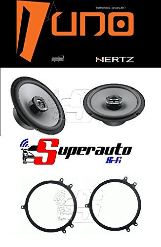 Superauto-hifi Hertz LINEA UNO Altoparlanti coassiali da 165 mm X165 (220 W) + supporti casse Compatibile con AUDI A3 - A4 - A6 >’01 - TT Posteriore 165 cm