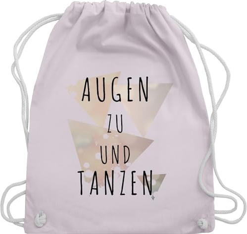 Shirtracer Turnbeutel Rucksack - Festival Zubehör - Augen zu und tanzen - Unisize - Pastell Rosa - hipster bag festivalbeutel konzert tanz beutel tanzbeutel festival-bag festivals dance stoffrucksack