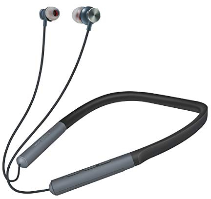 LogiLink BT0049 - Cuffie intrauricolari stereo Bluetooth (V4.2 + EDR), con protezione IPX5, con fascia sul collo, suono stereo HD, senza mani e lettore di schede Micro SD