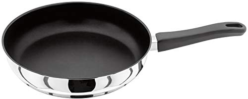 Judge Vista Stainless Steel Non-Stick Large Skillet Frying Pan, 26cm, Induction Ready, Oven Safe, 25 Year Guarantee