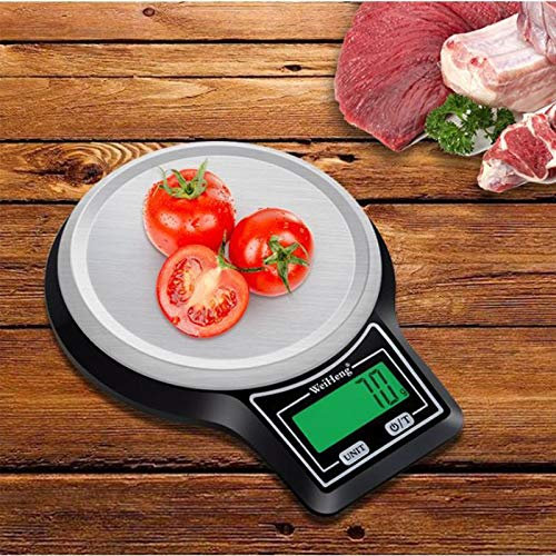 Elektronische Waage, elektronische Lebensmittelwaage, 10 kg/1 g, genaue Gramm, Tara-Funktion, für Zuhause, Küche, Büro (Batterien nicht im Lieferumfang enthalten)