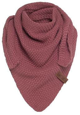 Knit Factory - Coco Trekantssjal Junior - Stone Red - 140x60 cm