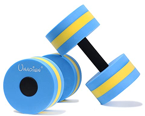 UNAOIWN Water Dumbbells Water Aerobics for Pool Fitness Exercise Lightweight Resistance Aquatic Dumbbell Pool Barbells for Swimming