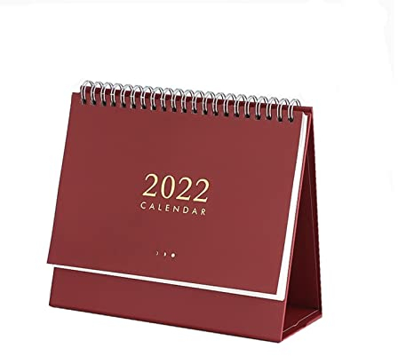 QINGGANGLING999 Bürokalender 2021-2022 Schreibtischkalender Netter Kleiner Kalender Desktop Kalender Kreative kleine Dekoration Medium (2021.9-2022.12) Tischkalender Wochenplaner (Color : 3)
