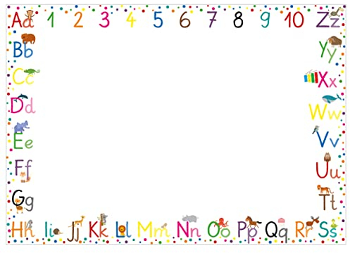 PuK Krämmer GmbH Schreibtischunterlage ABC Kinder Papier DIN A2 | XXL 25 Blatt Block zum Malen, Schreiben und Kritzeln | 1er, 2er und 3er Pack | Malunterlage Mädchen Jungen