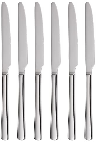 GRÄWE Tafelmesser 6 Stück, Edelstahl, Serie SYLT