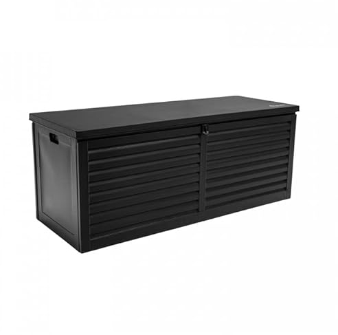Grindi - Aufbewahrungsbox mit Deckel - Auflagenbox Larus - Gartenbox - Kissenbox 390 L - Outdoor Schrank - Paketbox - Sitzbank mit Stauraum - Gartenhaus - Geräteschuppen - Truhe mit Deckel
